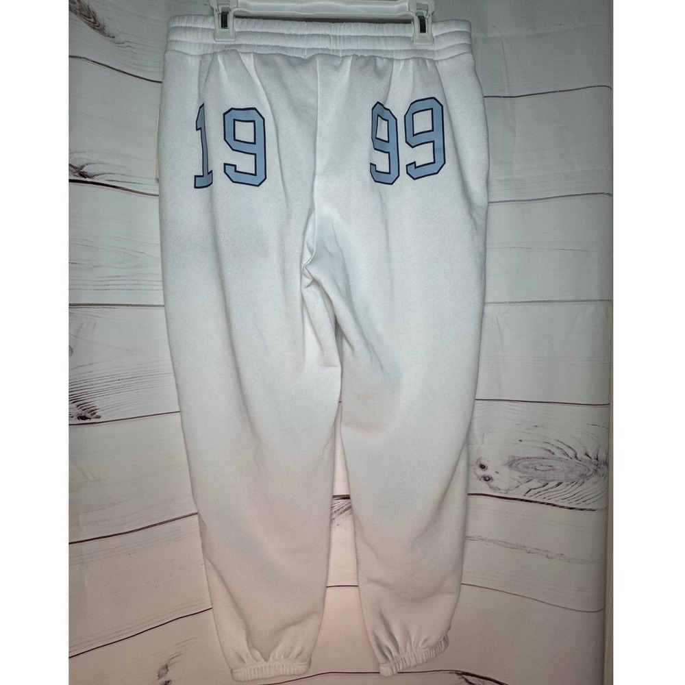 No Comment‎ Brooklyn Embroidered White Sweatpants / Size xL / Sku0092 - Picture 6 of 16